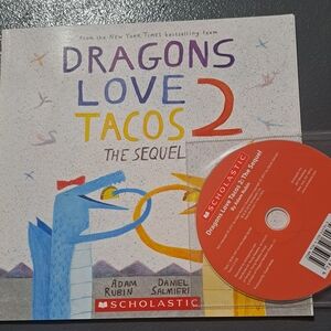 New Scholastic Dragons Love Tacos 2 The Sequel Book & CD Set